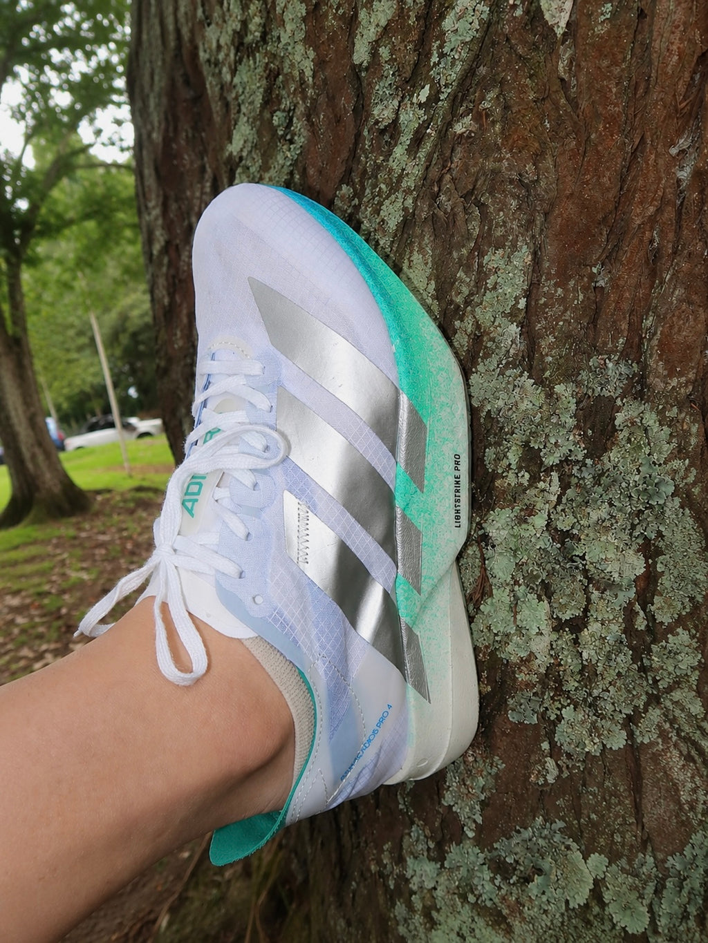 Adidas Adizero Pro 4 - Blanco/Aqua